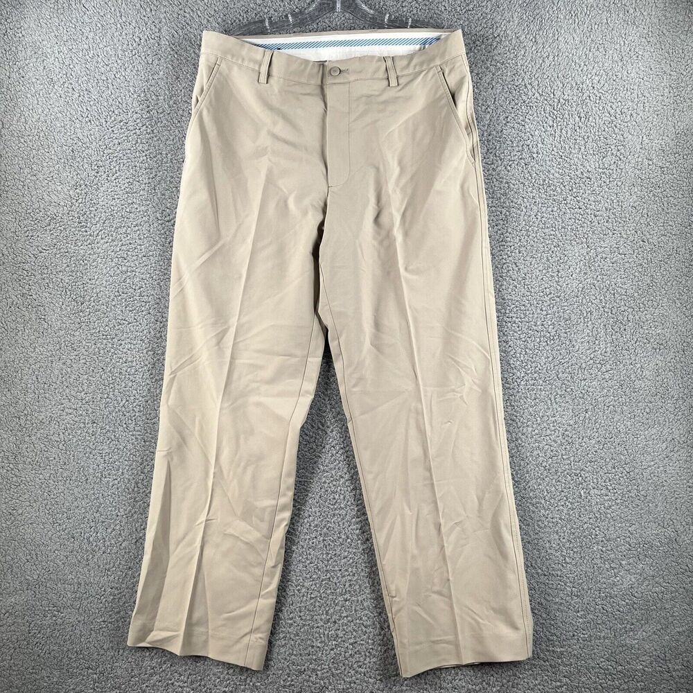 FootJoy Golf Pants Mens 36x30 Khaki Beige Athletic Fit Stretch Straight Flex FJ
